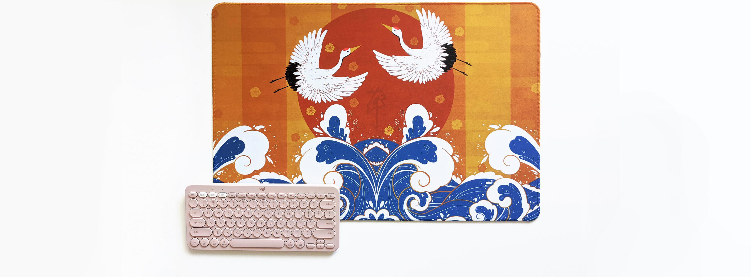 Red Crowned Crane Mousepad